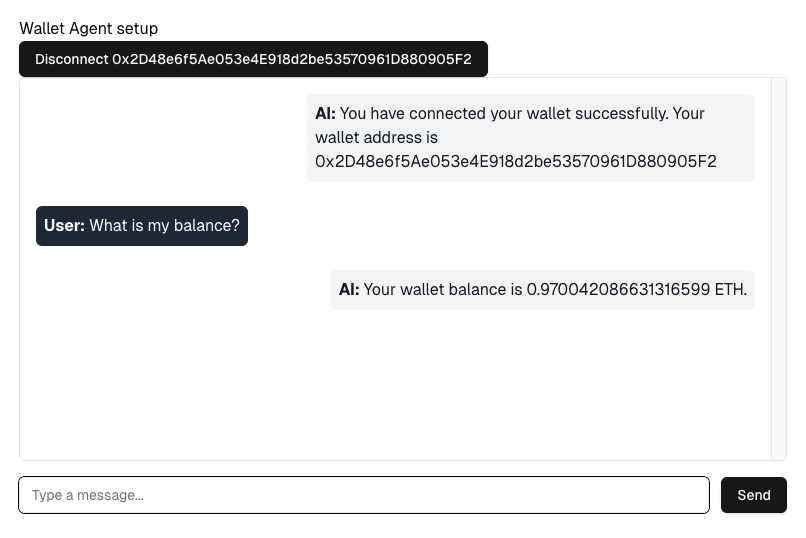 SDK AI agent get balance
